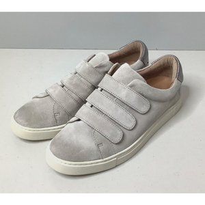 Frye Ivy Strap Low Sneakers in Milkshake Metallic Suede Womens Size 8.5